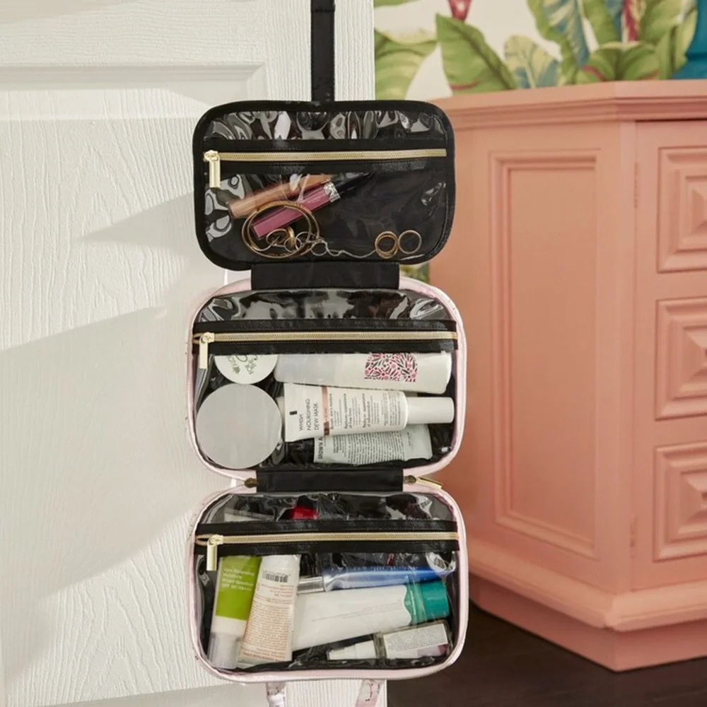 Yumi Kim Pink Flowers Makeup Travel Bags